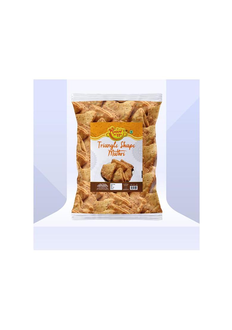 Mmaa'S Veggie Gurjarabhumi Namkeen Homemade Tikoni Suhali Mathri | Ajwain Mathari, Indian Masala Crispy, Ready To Eat Papdi Chaat/Bhel Puri/Dahi Chaat Mathri-250 * 1Pack