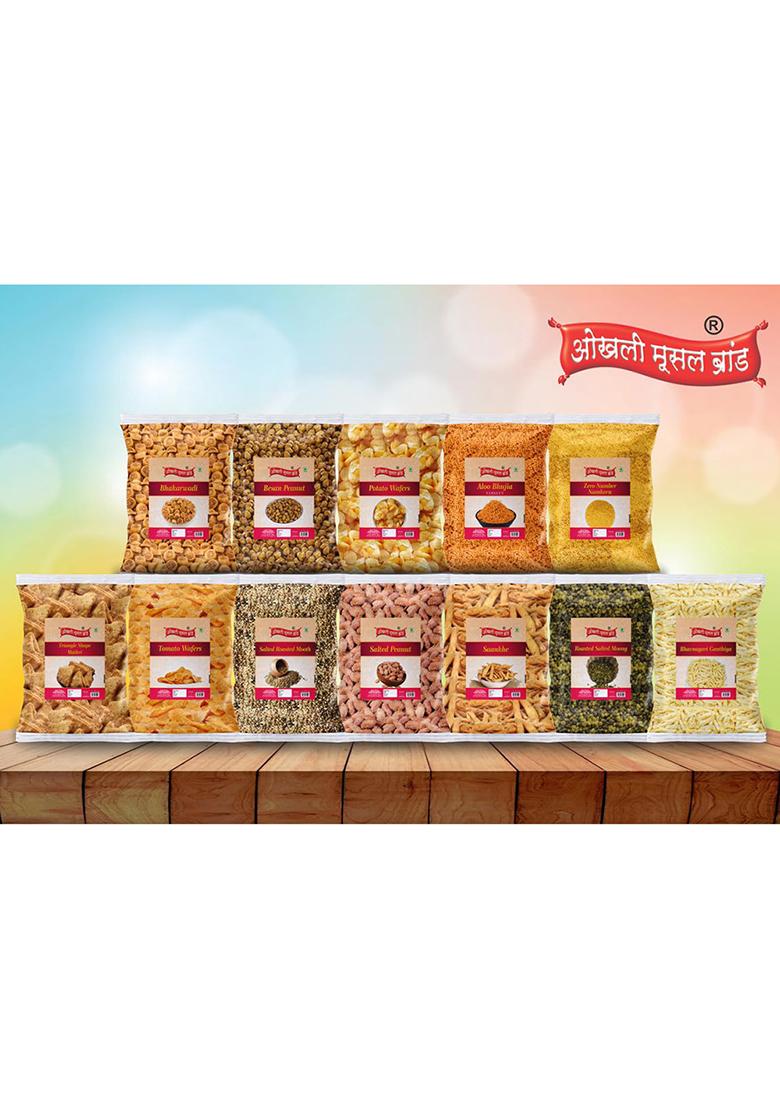 Okhli Musal Brand Special Bhajni Chakli No Artificial Preservatives |Classic Flavour Chakoli Murukku Delicious Namkeen & Snacks |Butter Chakri |Ready To Eat Murukku-300G*1Pack