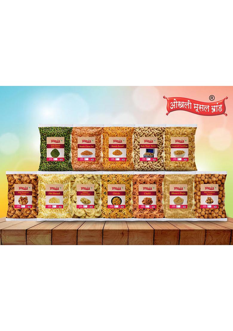 Okhli Musal Brand Special Bhajni Chakli No Artificial Preservatives |Classic Flavour Chakoli Murukku Delicious Namkeen & Snacks |Butter Chakri |Ready To Eat Murukku-300G*1Pack