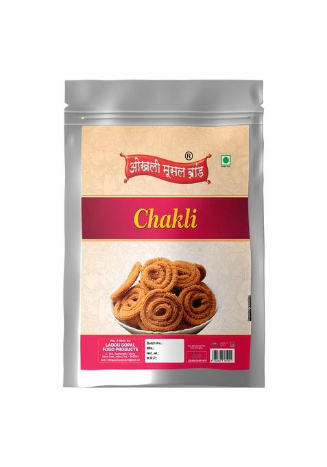 Okhli Musal Brand Special Bhajni Chakli No Artificial Preservatives |Classic Flavour Chakoli Murukku Delicious Namkeen & Snacks |Butter Chakri |Ready To Eat Murukku-300G*1Pack
