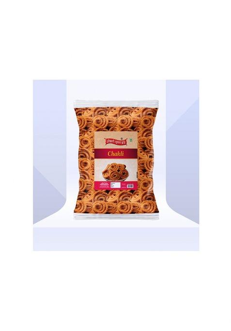 Okhli Musal Brand Special Bhajni Chakli No Artificial Preservatives |Classic Flavour Chakoli Murukku Delicious Namkeen & Snacks |Butter Chakri |Ready To Eat Murukku-300G*1Pack