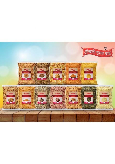 Okhli Musal Brand Special Bhajni Chakli No Artificial Preservatives |Classic Flavour Chakoli Murukku Delicious Namkeen & Snacks |Butter Chakri |Ready To Eat Murukku-300G*1Pack