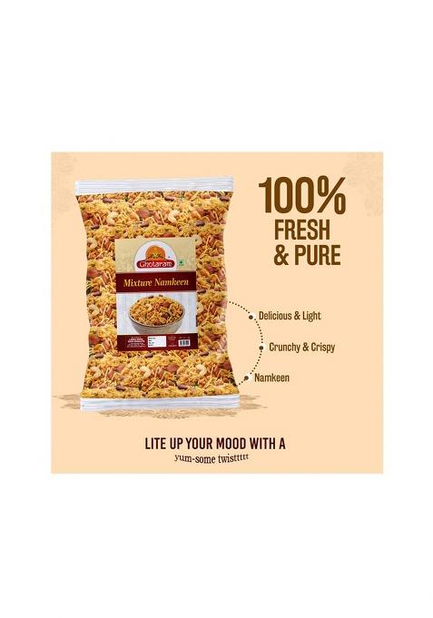 Ghotaram Old Delhi Khatta Meetha Namkeen Snacks Tasty & Crunchy Tea-Time | All Time Favourite Indian Snacks/Namkeen Ready To Eat No Preservatives Crsipy Light Snacks-250 * 1Pack