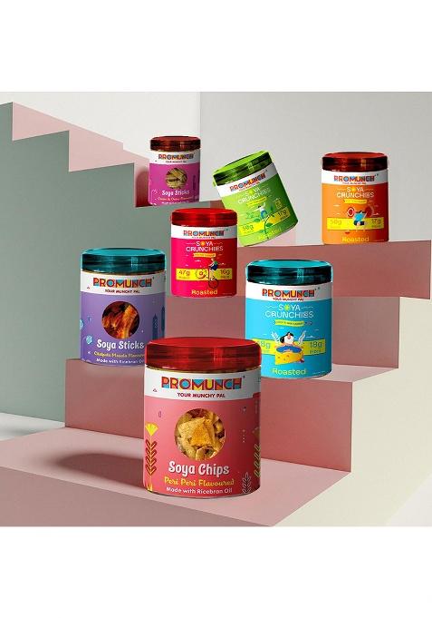 Promunch Big Bite Munch Protein Snack Combo 7 Flavor | Gluten-Free High-Protein Box For Healthy, On-The-Go Snacking