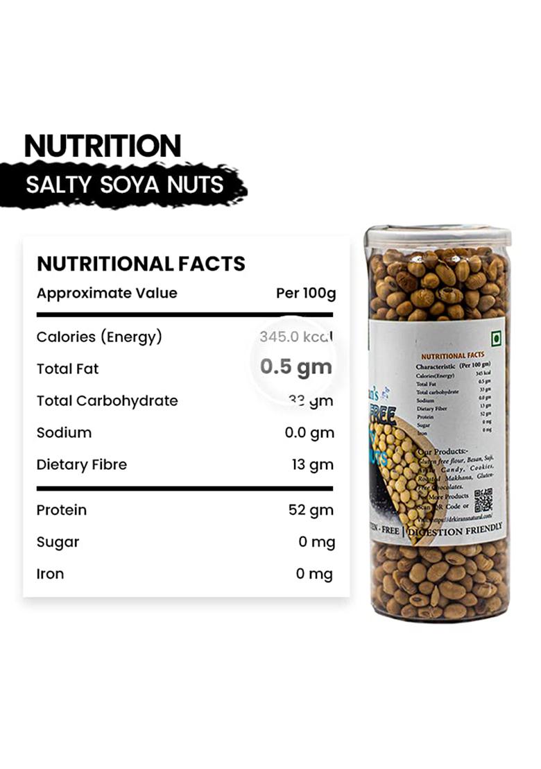 Dr. Kiran'S Gluten Free Soyaa Nutss | Pack Of 2 (300 Gm) Salted Flavour Healthy Soya Nuts Hhc Roasted Namkeen Crunchy & Tasty Snack Ready To Eat Soyanuts Perfect Snacks For Office Health Conscious Person