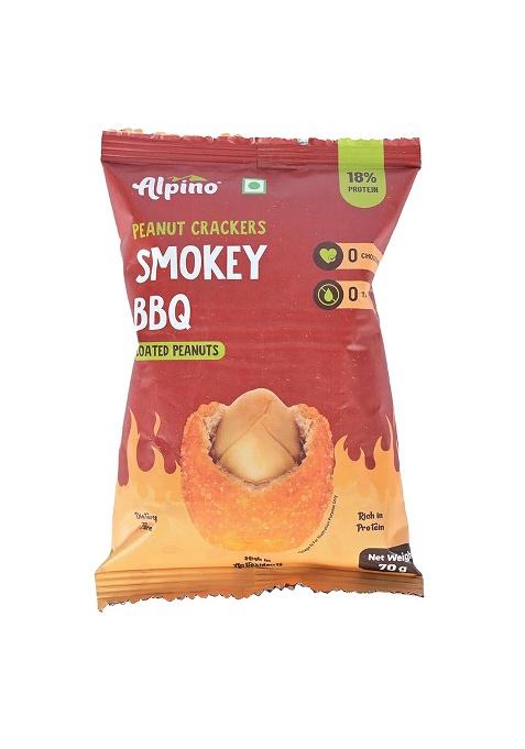 Alpino Peanut Crackers, Smokey Bbq, 70 Gm