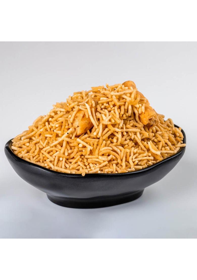 Veganic Bikaneri Bhujia | Rajasthani Bhujiya Namkeen Besan Bhajiya Crispy Sev Snacks Tea Time Spicy Crunchy Savoury Namkin (400G)