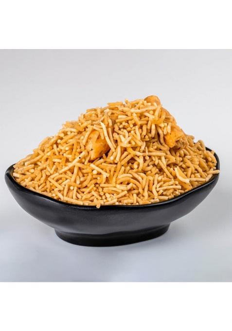 Veganic Bikaneri Bhujia | Rajasthani Bhujiya Namkeen Besan Bhajiya Crispy Sev Snacks Tea Time Spicy Crunchy Savoury Namkin (400G)