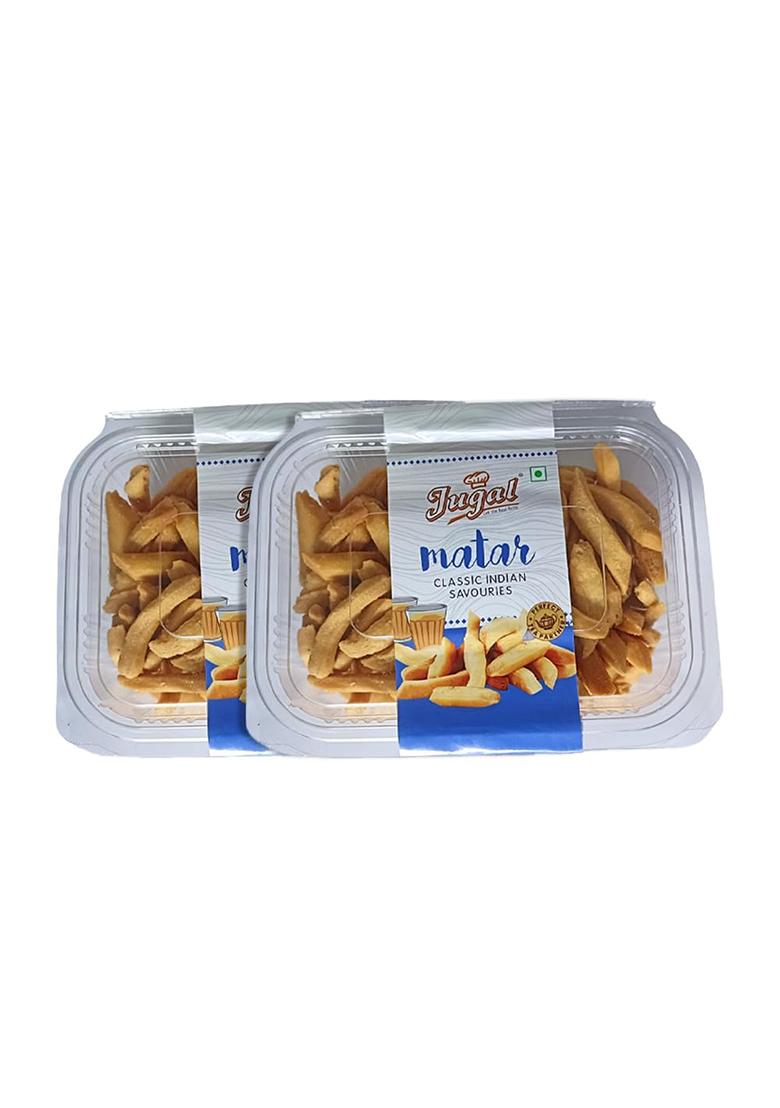 Jugal Bakers Matar Namakpara (Pack Of 2, 400Gm Each) Nimki, Matthi, Mathri, Crunchy Indian Namkeen, Homemade Healthy Tea Time Snacks, Handmade Namakpare, Namak Para