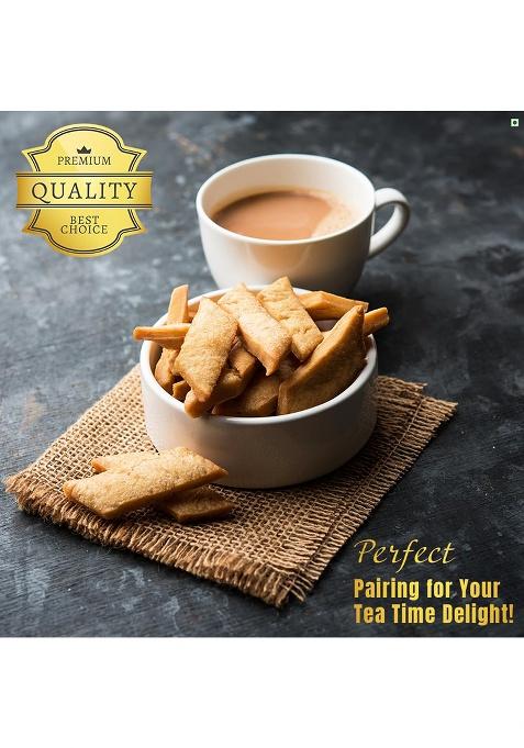 Jugal Bakers Matar Namakpara (Pack Of 2, 400Gm Each) Nimki, Matthi, Mathri, Crunchy Indian Namkeen, Homemade Healthy Tea Time Snacks, Handmade Namakpare, Namak Para