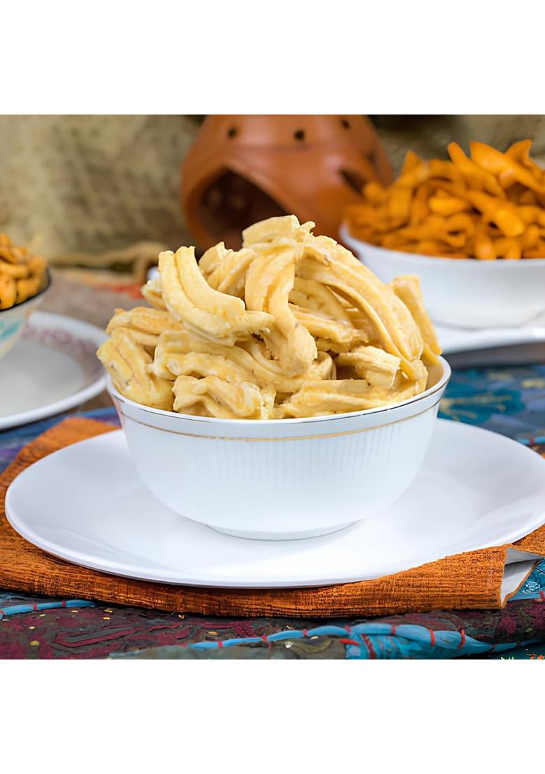 Veganic Premium Soft Gathiya (Ganthiya) Namkeen Snacks | Besan Gathiyaa Tea Time (400G)