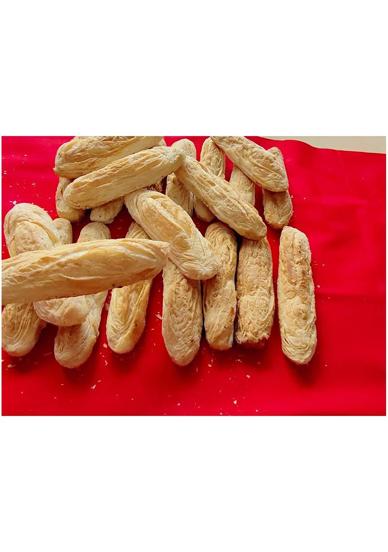 Ghotaram Authentic Santacruz Classic Fan Puff,Khari Snack,Baked Namkeen Puff Snack,Cookies,Butter Khari Biscuits/Mouth Watering Crunchy Breakfast Fain Puff/Tea Snacks-150Gm