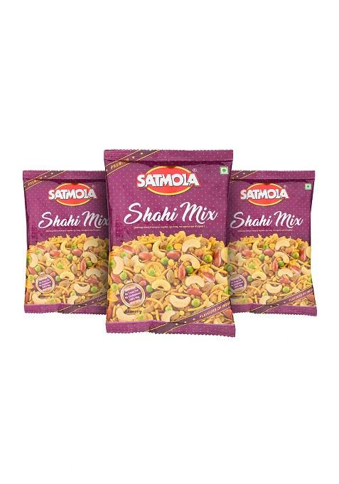 Satmola Shahi Mixture, A Perfect Blend Of Flavors Classic Crunch | All Time Favourite Ready To Eat Namkeen Crispy & Light Snacks- Pack 3, 170G Each