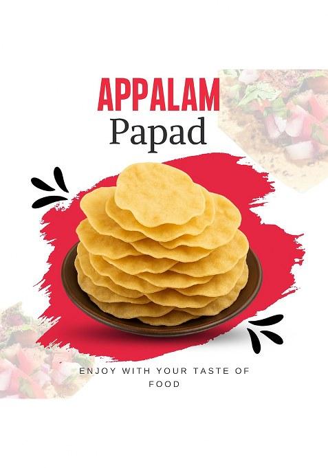 Balasa Appalam 6 Inches Papad (180 Gms Packet) | Indian Crispy Traditional Ready To Fry