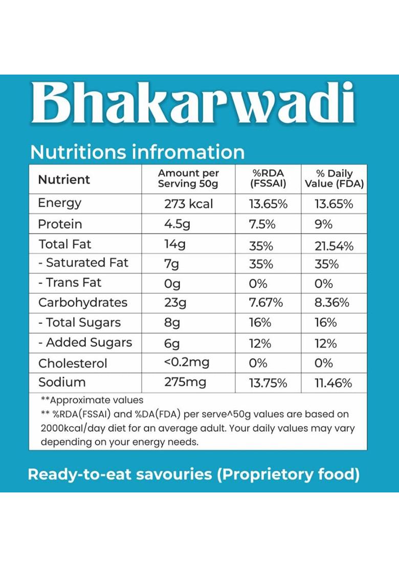 Shree Hariom Gruhudhyog Special Crunchy Masala Bhakarwadi |Bhakarwadi Crispy Mini Rolls |Fresh & Tea Time Namkeen | Savory Snack 475 Grams