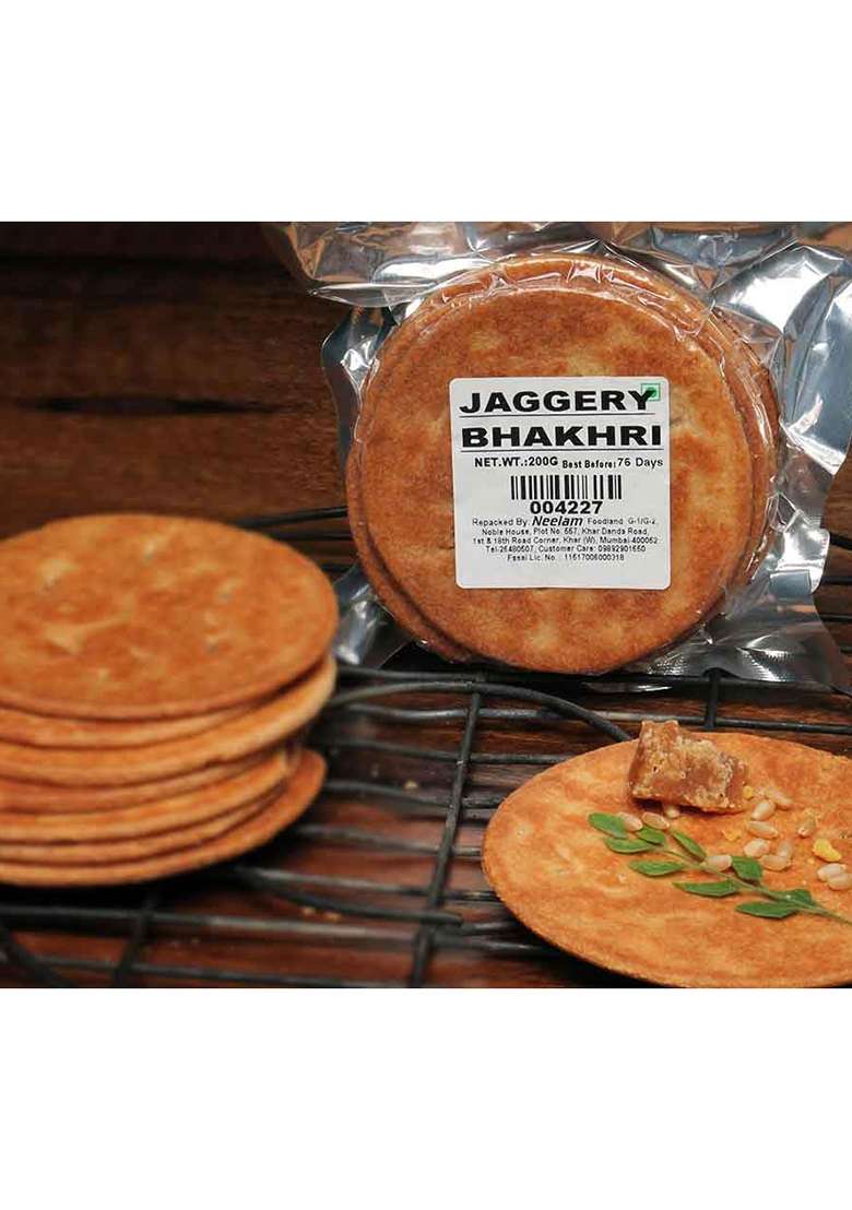Neelam Foodland | Roasted Jaggery Bhakhri 400Gm - Indya