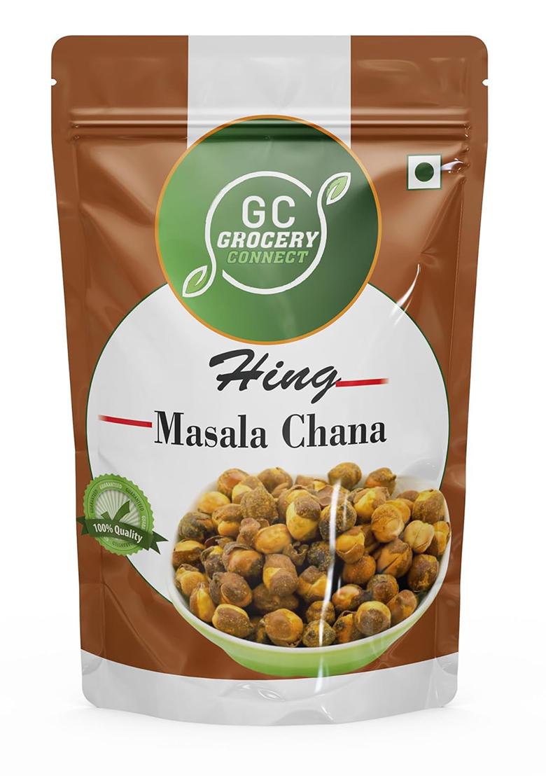 Grocery Connect Connect- Hing Masala Chana Roasted Jeera | Spicy & Crunchy Snack And Namkeen Vacuum Packed Bhuna With Cumin Chanaasala
