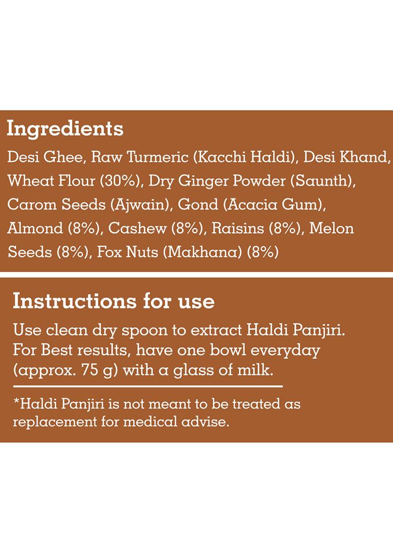Kravita Kacchi Haldi Panjiri For Joint Pains And Immunity | Desi Ghee, Khand, Premium Dry Fruits, Haldi, Saunth, Ajwain, Gond Ready To Eat (250G)