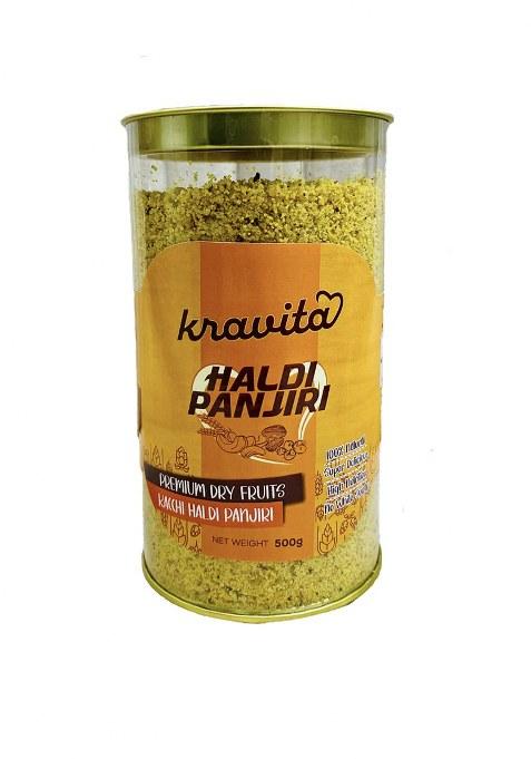 Kravita Kacchi Haldi Panjiri For Joint Pains And Immunity | Desi Ghee, Khand, Premium Dry Fruits, Haldi, Saunth, Ajwain, Gond Ready To Eat (250G)