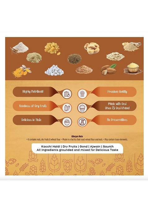 Kravita Kacchi Haldi Panjiri For Joint Pains And Immunity | Desi Ghee, Khand, Premium Dry Fruits, Haldi, Saunth, Ajwain, Gond Ready To Eat (250G)