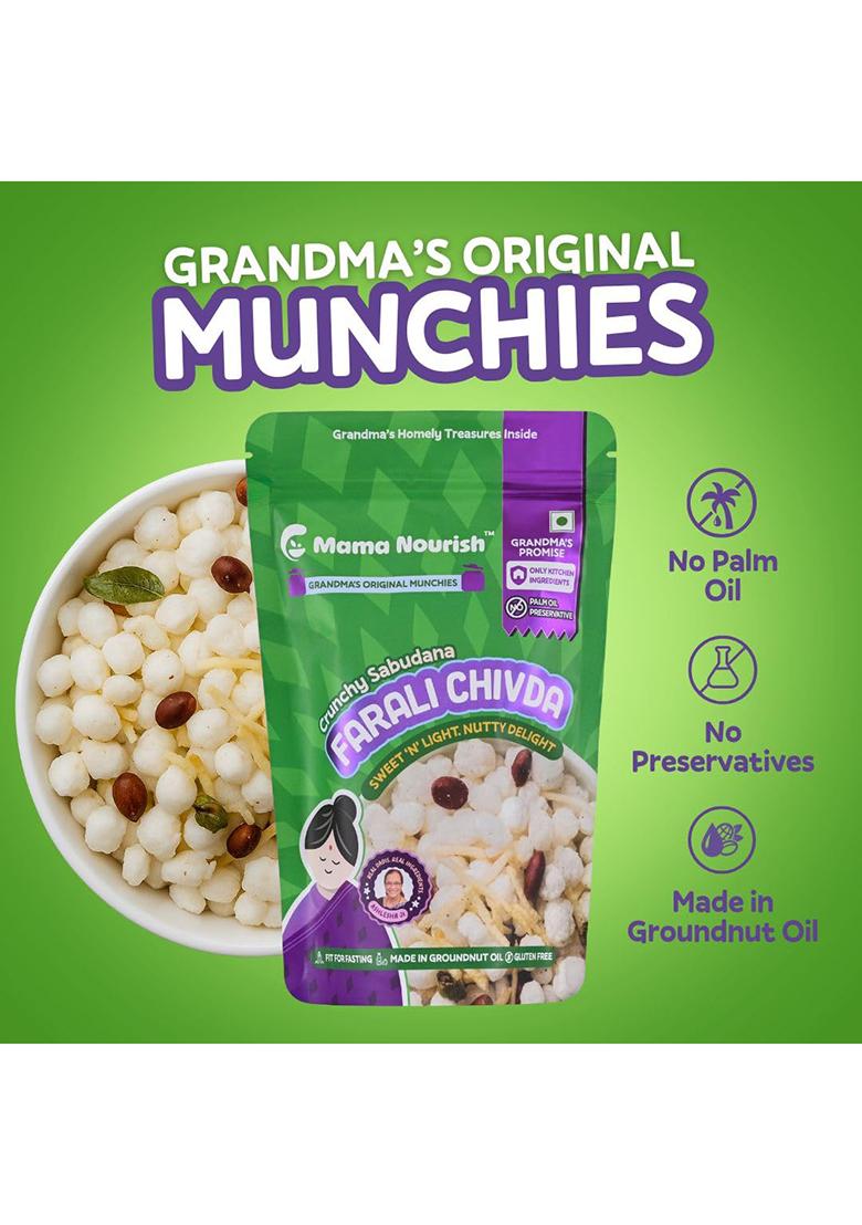 Mamanourish Farali Chivda Namkeen 200G | Gluten-Free, Healthy Snacks For Fasting & Tea-Time Crunchy