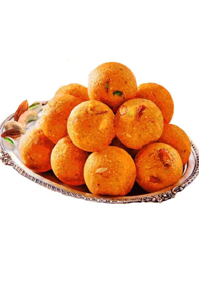 Aakash Namkeen Dry Fruit Besan Ladoo | 800 Gm (Pack Of 2), 400 Each Made With Pure Desi Ghee Chickpea Flour Authentic Traditional Indian Sweets
