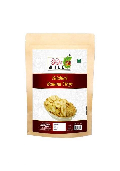 90'S Mill Kerala Vazha Pazham Namkeen Chips Wafers | Fast Falahari Farali Falhari Banana Vrat Upwaas Navratri Snack Tasty Yummy Healthy Snack-350G*1Pack