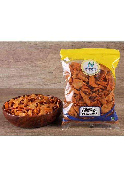Neelam Foodland Crispy Soya Chips, Soy Snack, Perfect For Snacks Partner At Home & Away 400Gm