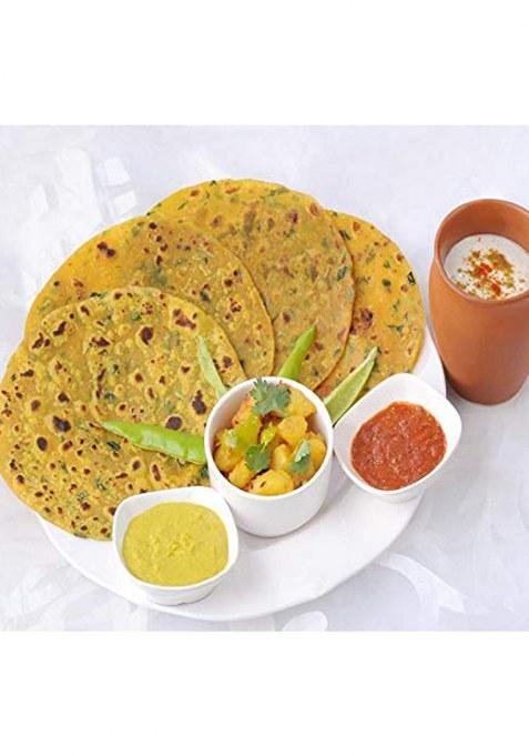 Mouthmelt Methi Masala + Jain Special Thepla Pack Of 4 | Ready To Eat,Rosted, Not Fried 2 (With Garlic And Ginger