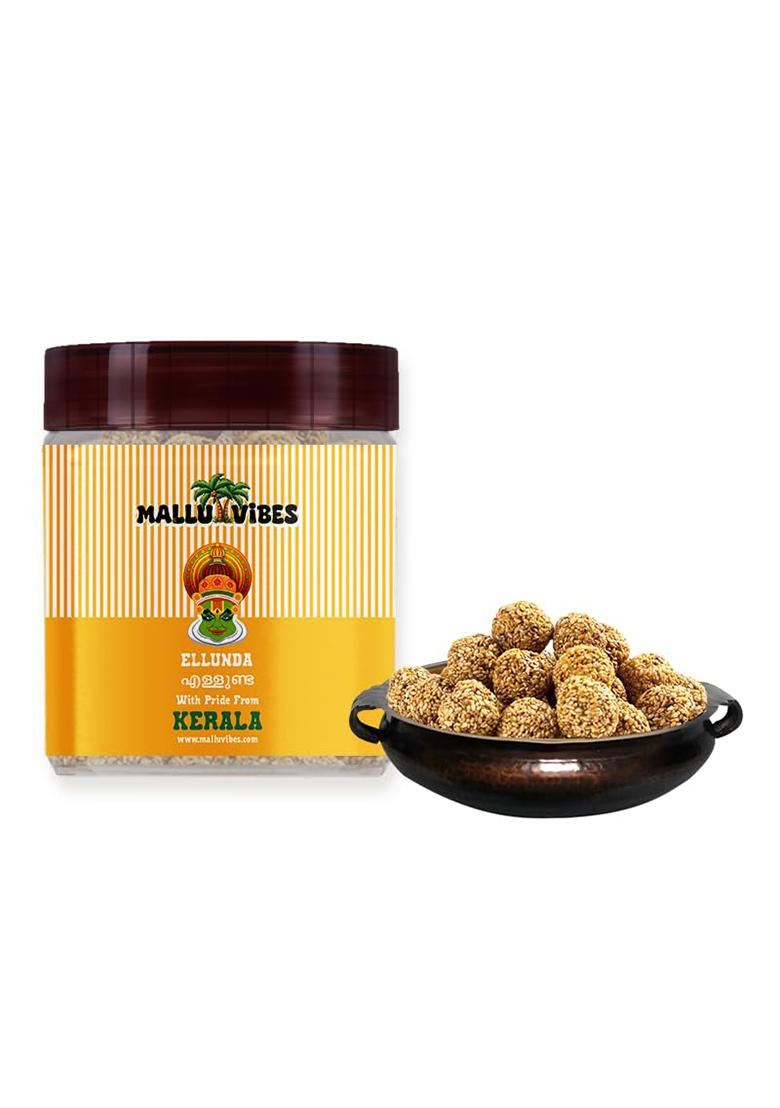 Mallu Vibes Traditional Kerala Sesame Candy (Ellunda) | Healthy & Delicious Jaggery Sweet Rich In Iron Calcium 400G