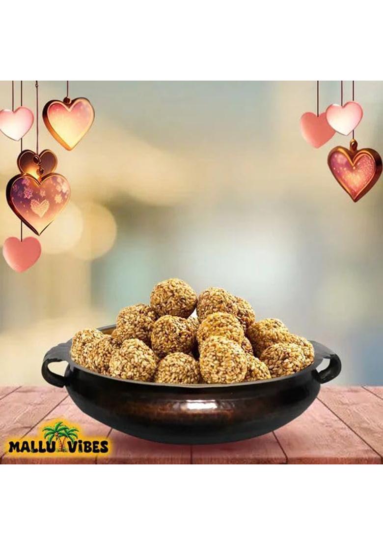 Mallu Vibes Traditional Kerala Sesame Candy (Ellunda) | Healthy & Delicious Jaggery Sweet Rich In Iron Calcium 400G