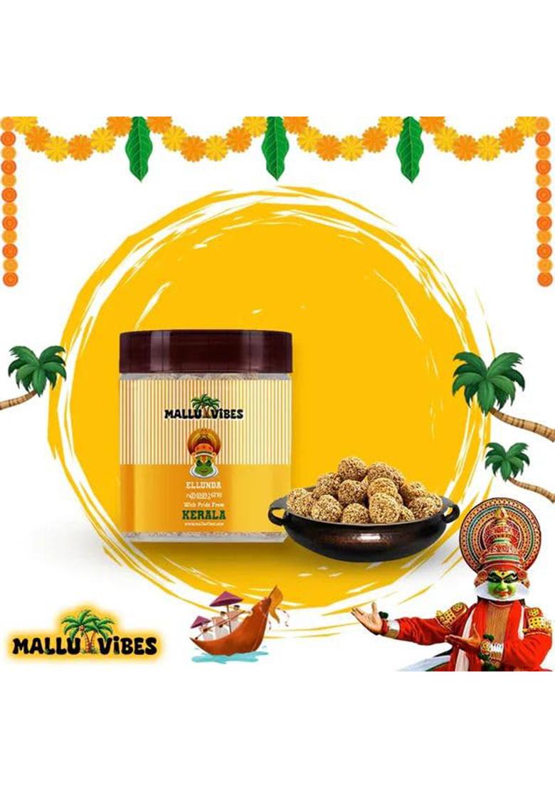 Mallu Vibes Traditional Kerala Sesame Candy (Ellunda) | Healthy & Delicious Jaggery Sweet Rich In Iron Calcium 400G