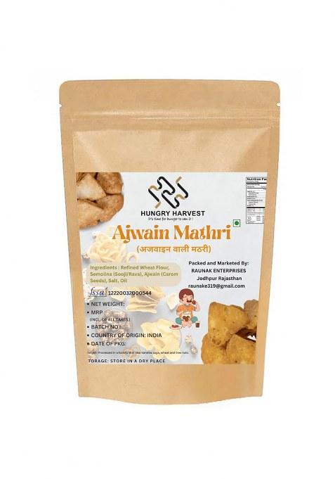 Hungry Harvest Homemade Ajwain Mathari, Indian Masala Crispy, Ready To Eat Mathri 100 Gram Crispy And Delicious Snacks Namkin