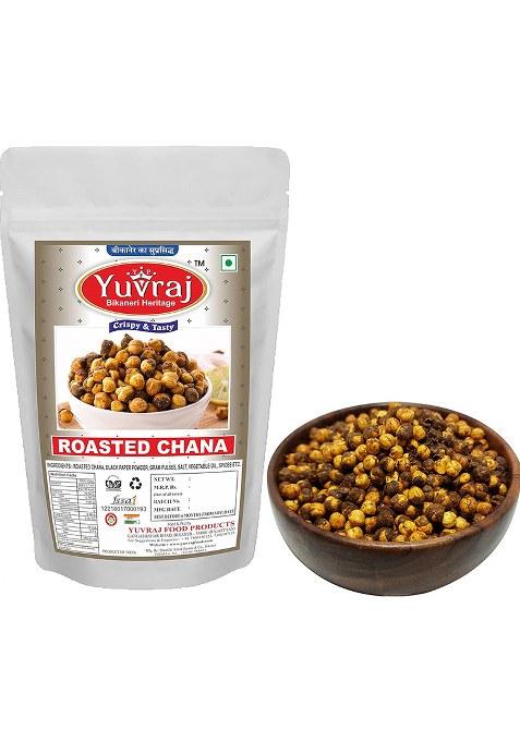 Yuvraj Roasted Chana Masala Black Channa Peri Snacks (250 Gm X 2) Pack