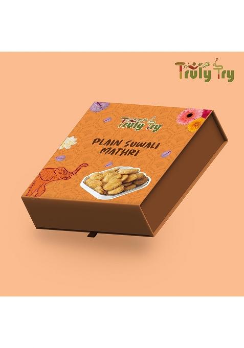 Truly Try Plain Suwali Mathri 1 Kg Pack Of | Ready To Eat Snacks Tea Time Indian Namkeen Nashta