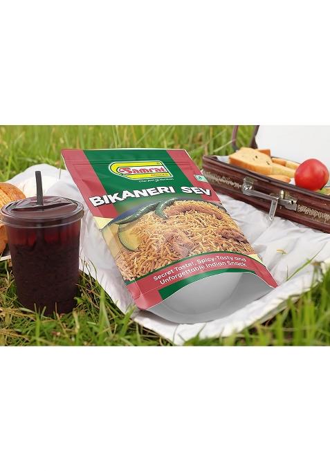 Samrat | Bikaneri Bhujia Sev Crazy Slims Crispy, Tangy, And Flavorful Namkeen Authentic Snacks For An Delightful Experience Ghar Jaisi Hi (1 Kg)