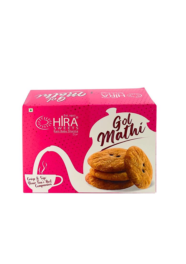 Hira Sweets Gol Matthi (400 G) | Handmade Indian Snacks Traditional Namkeen Healthy Snack Mathri Delightfully Ready To Eat & Savouries Crunchy& Tasty
