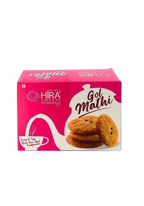 Hira Sweets Gol Matthi (400 G) | Handmade Indian Snacks Traditional Namkeen Healthy Snack Mathri Delightfully Ready To Eat & Savouries Crunchy& Tasty