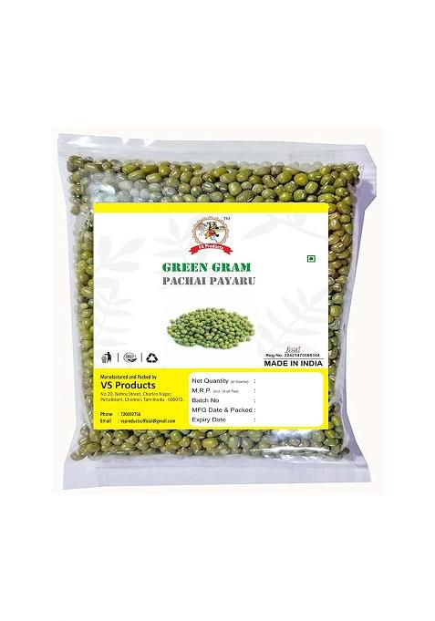 Vs Products Organic Green Gram, 250G, Moong Dal, Pachai Payaru, Mung Bean, Cherupayar, Hesaru Kaalu, Muga, (Pack Of 2 X 100G, Pack 1 50G)