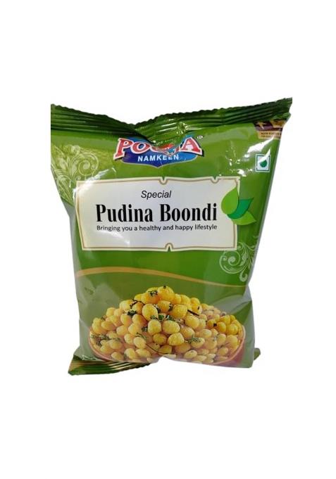 Pooja Pudina Boondi - Organic & Crispy Raita Snack | Healthy Mint-Flavored Namkeen No Preservatives Pack Of 5 (180G) Perfect For Raita, Salad Buttermilk