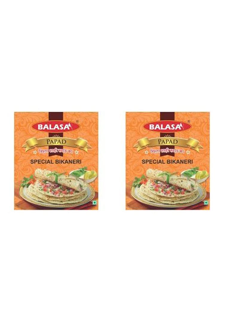 Balasa Bikaneri Moong Dal Papad | Handmade & Fresh Authentic Snack Ideal For Frying Traditional Indian Pappadam 400G Pack (Pack Of 2)