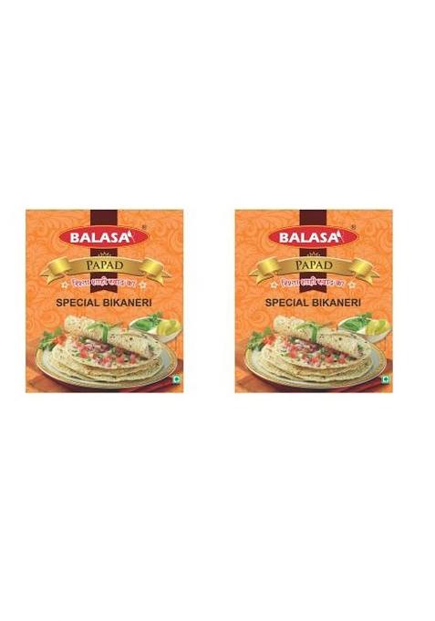 Balasa Bikaneri Moong Dal Papad | Handmade & Fresh Authentic Snack Ideal For Frying Traditional Indian Pappadam 400G Pack (Pack Of 2)