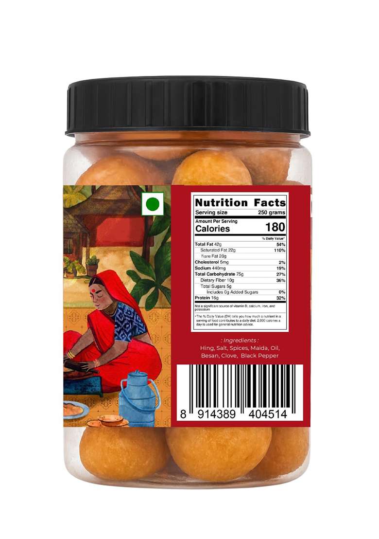 Sethani Organics Mini Hing Kachori | Indian Snacks Namkeen Rajasthani 250 Grams Pack Of 2 Rajasthan Snack - Indya