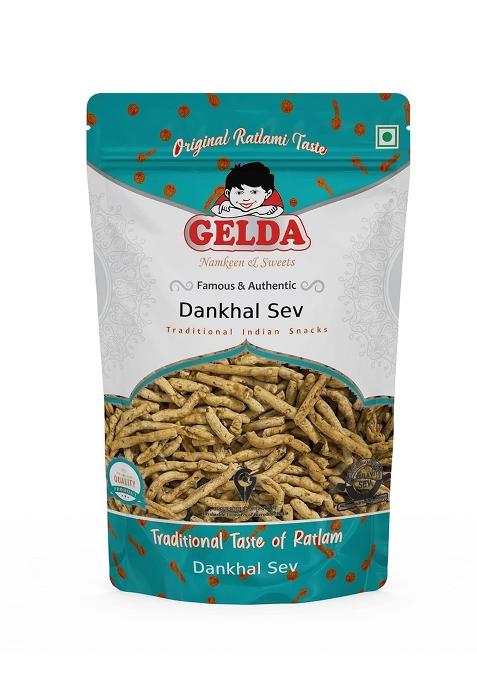 Gelda Dankal Sev | Crispy And Spicy Namkeen Ratlami Snack Made With Besan & Groundnut Oil No Palm Used Healthy Snack| A Real Taste Of Ratlam Preservatives Artificial Flavors (250Gm)