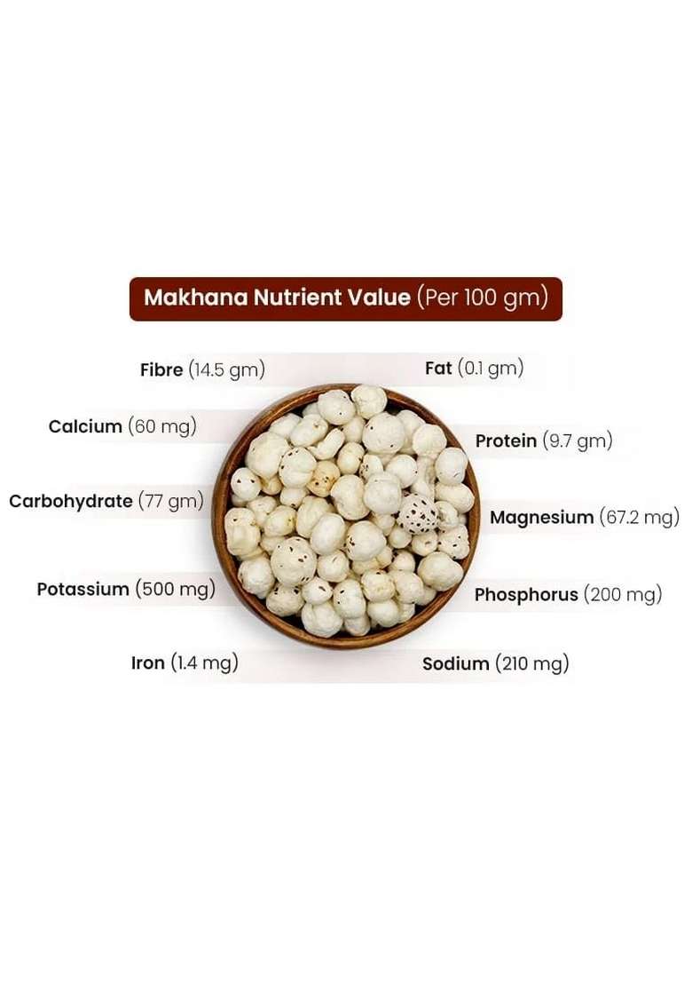 Crunchy Snacks Fox Nuts Phool Makhana 100G - Indya