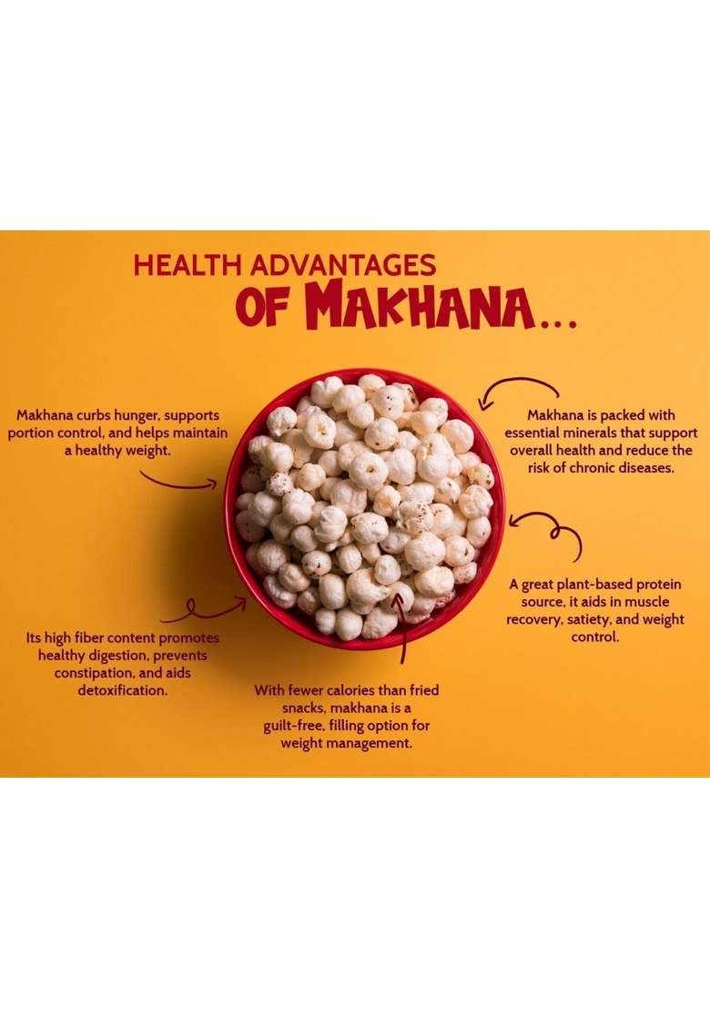 Crunchy Snacks Fox Nuts Phool Makhana 100G - Indya