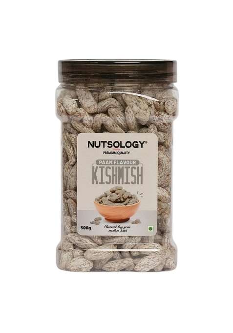 Nutsology Paan Flavoured Kishmish | 500G Seedless Pan Long Healthy Mouth Freshener High In Antioxidants