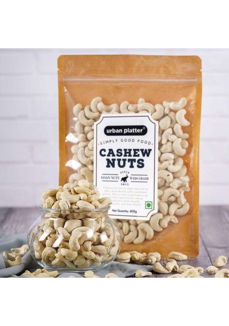 Urban Platter Goan Cashew Nuts Grade W320 400G - Indya