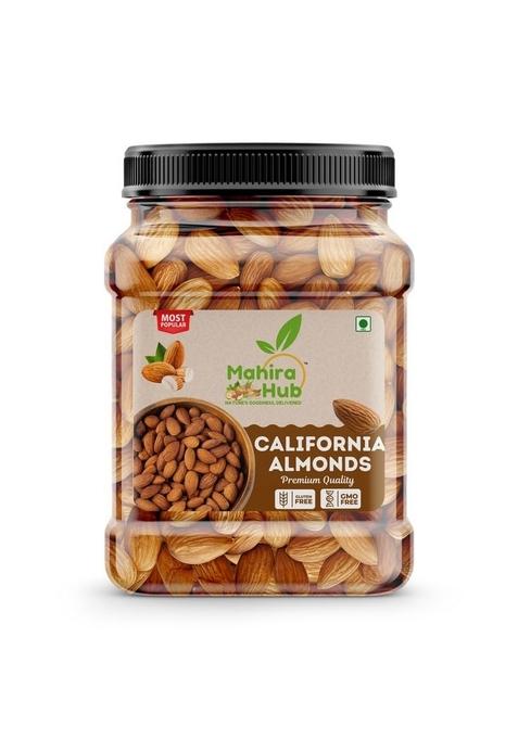 Mahira Hub California Almonds 250Gm Raw Fresh Crunchy | High Protein Vegan Gluten Free Natural Healthy Dry Fruits For Snacking Cooking Baking