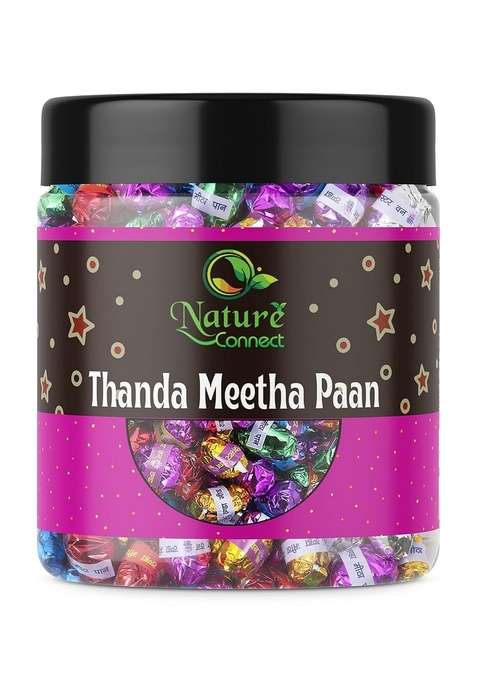 Nature Connect Thanda Meetha Paan 300 Gm Home Made Mukhwas Laddu Mouth Freshner | Digestive After Meal Gulkand [Jar Pack]